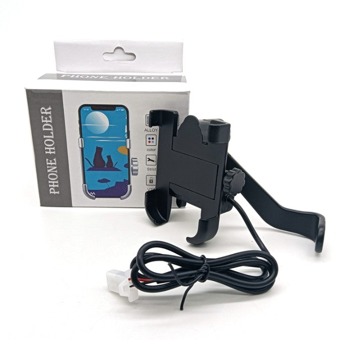 Universal Bike Mount Holder Verson 2.0 Metal Body 360 Degree Bike Mobile Holder  (Black)